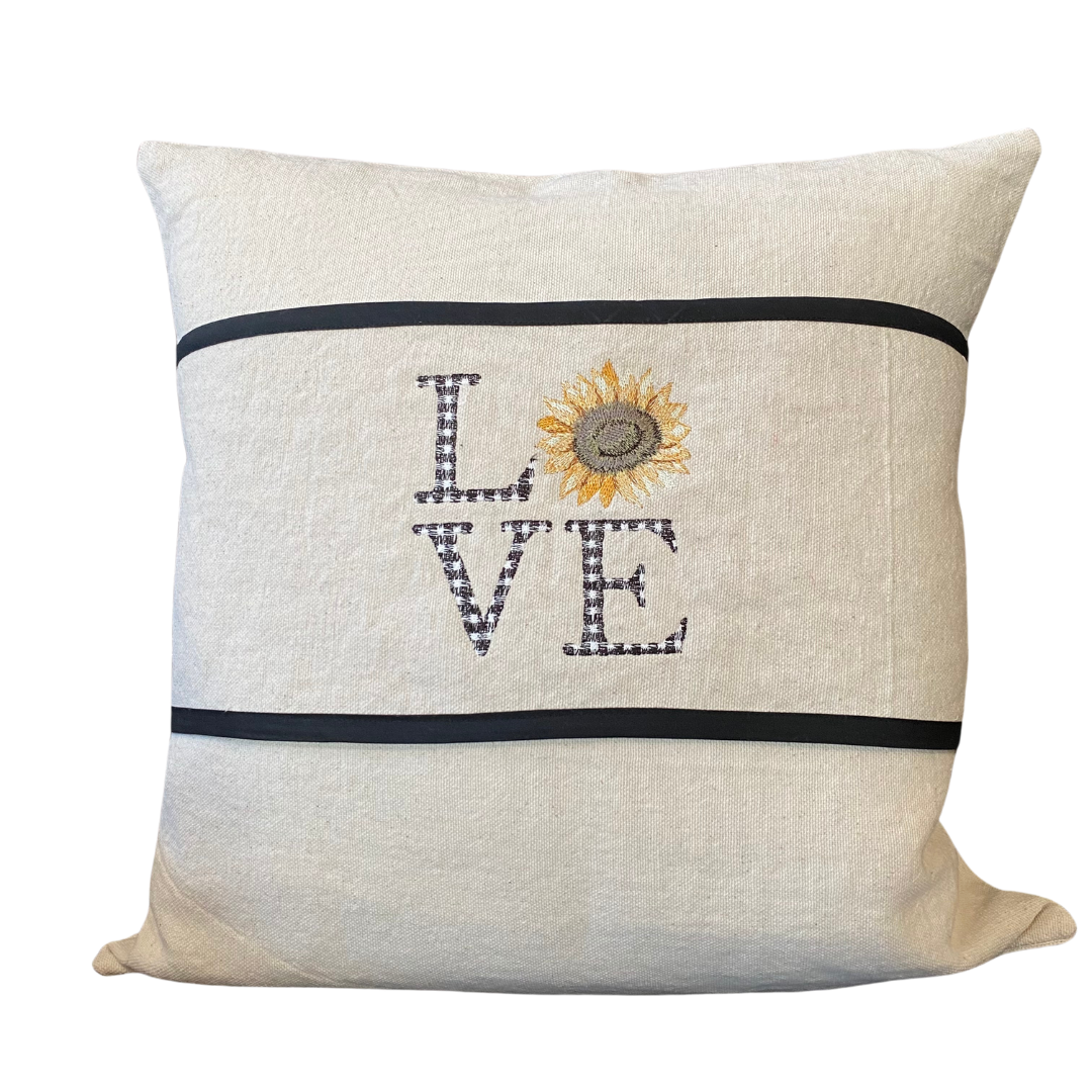 Love Sunflower Pillow Wrap