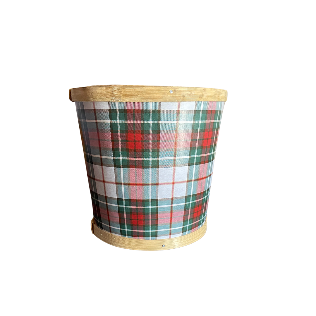 Plaid Floral Container