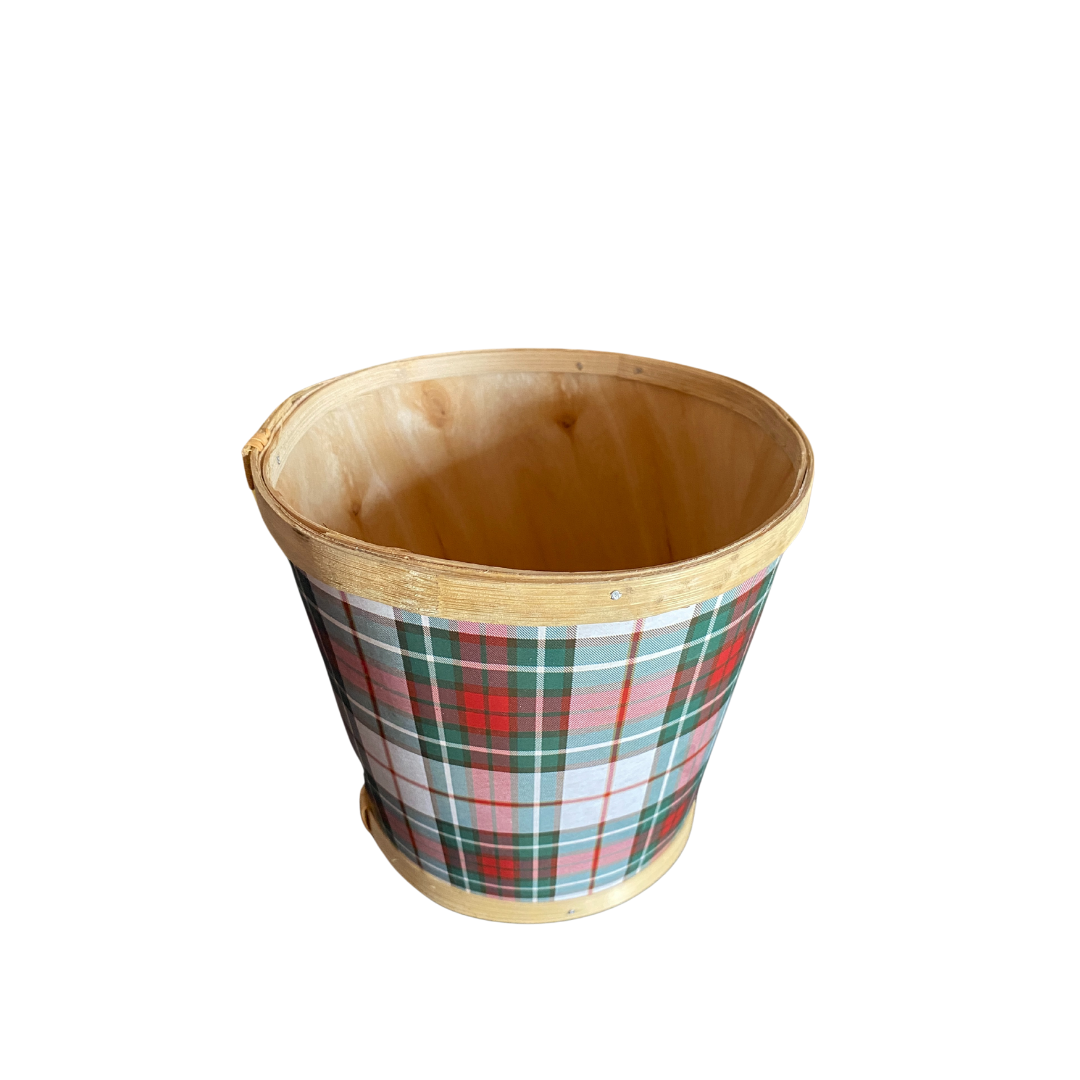 Plaid Floral Container