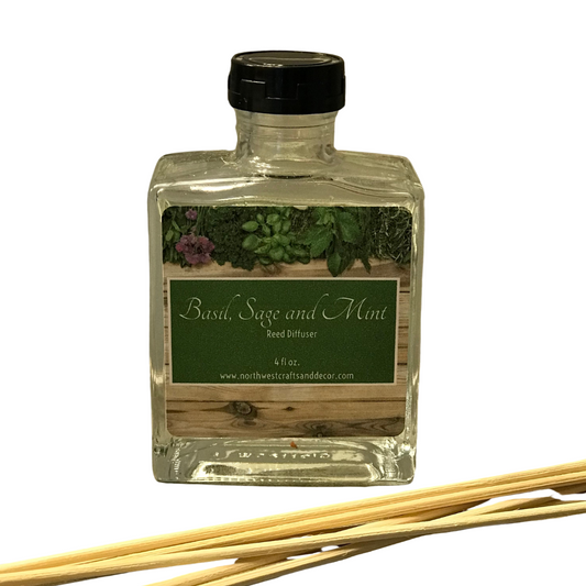 Basil, Sage and Mint Scented Reed Diffuser