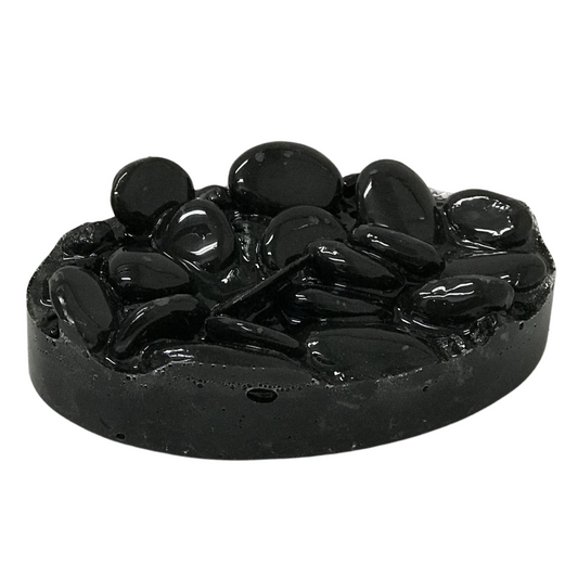 River Rock Soap Dish - Oval Black