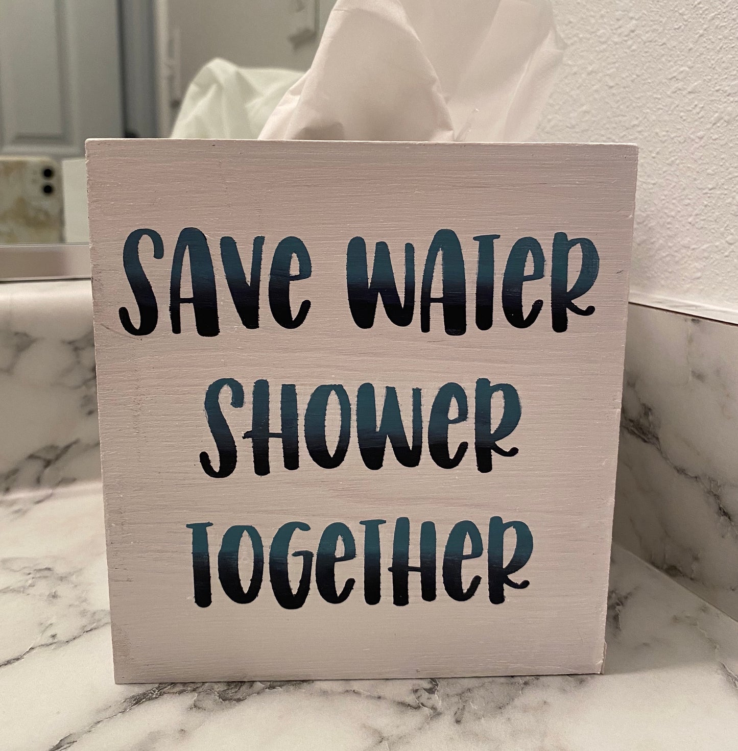 Save Water, Shower Together Tissue Box Cover