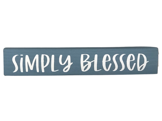 Simply Blessed Mini Stick Sign