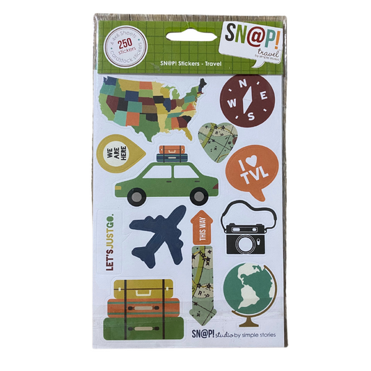 Snap Simple Stories Travel Stickers