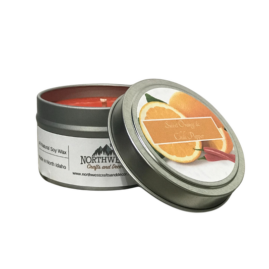 Sweet Orange and Chili Pepper Scented Soy Wax Candle