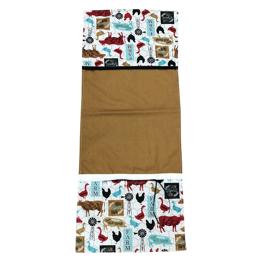 Farm Sweet Farm Reversible Spinners Lap Cloth