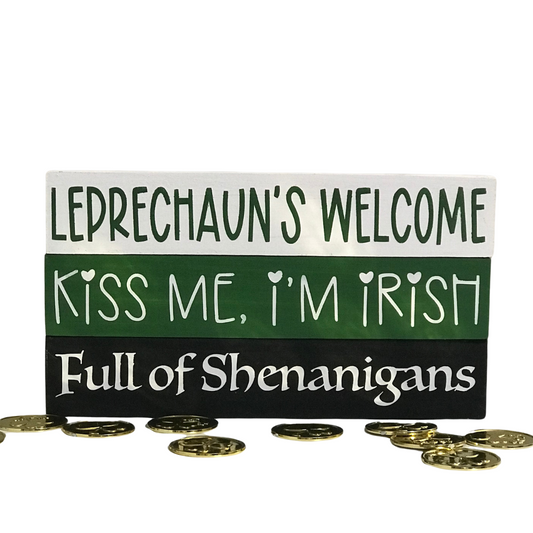 St. Patricks Day Mini Stick Sign Set