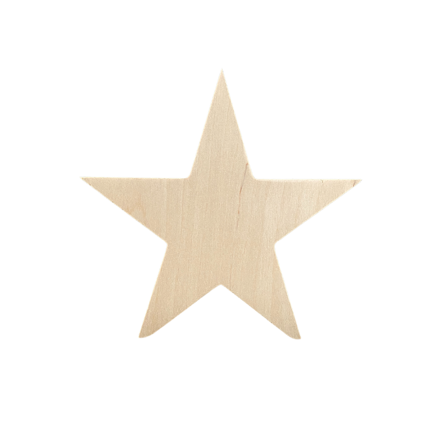 Free Standing Star Wood Cutout