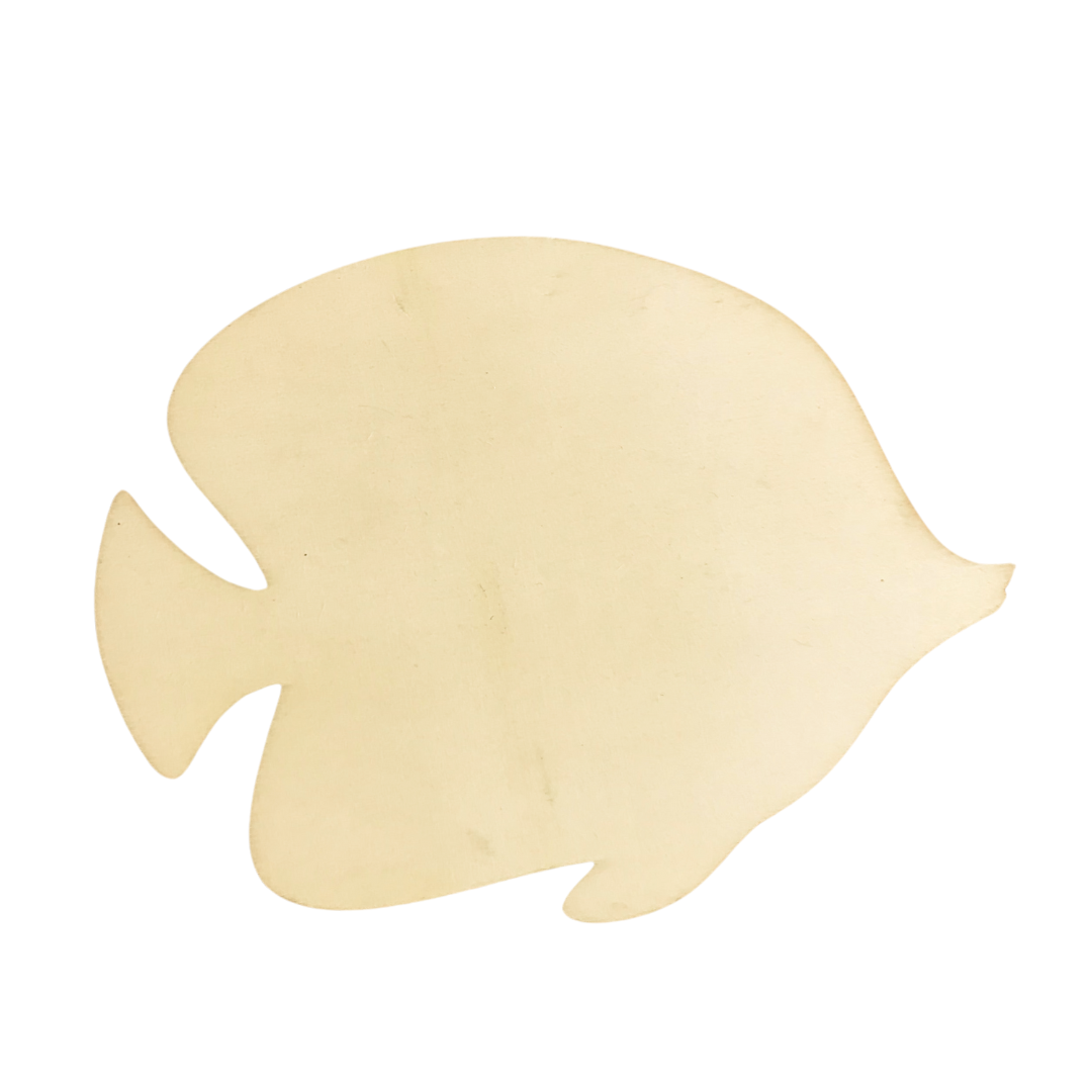 Unfinished Wood Flounder Cutout