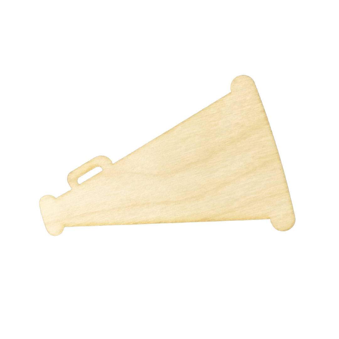 Wood Cutout Megaphone 3”