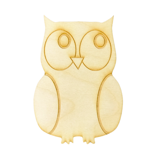 Wood Cutout Owl 4”