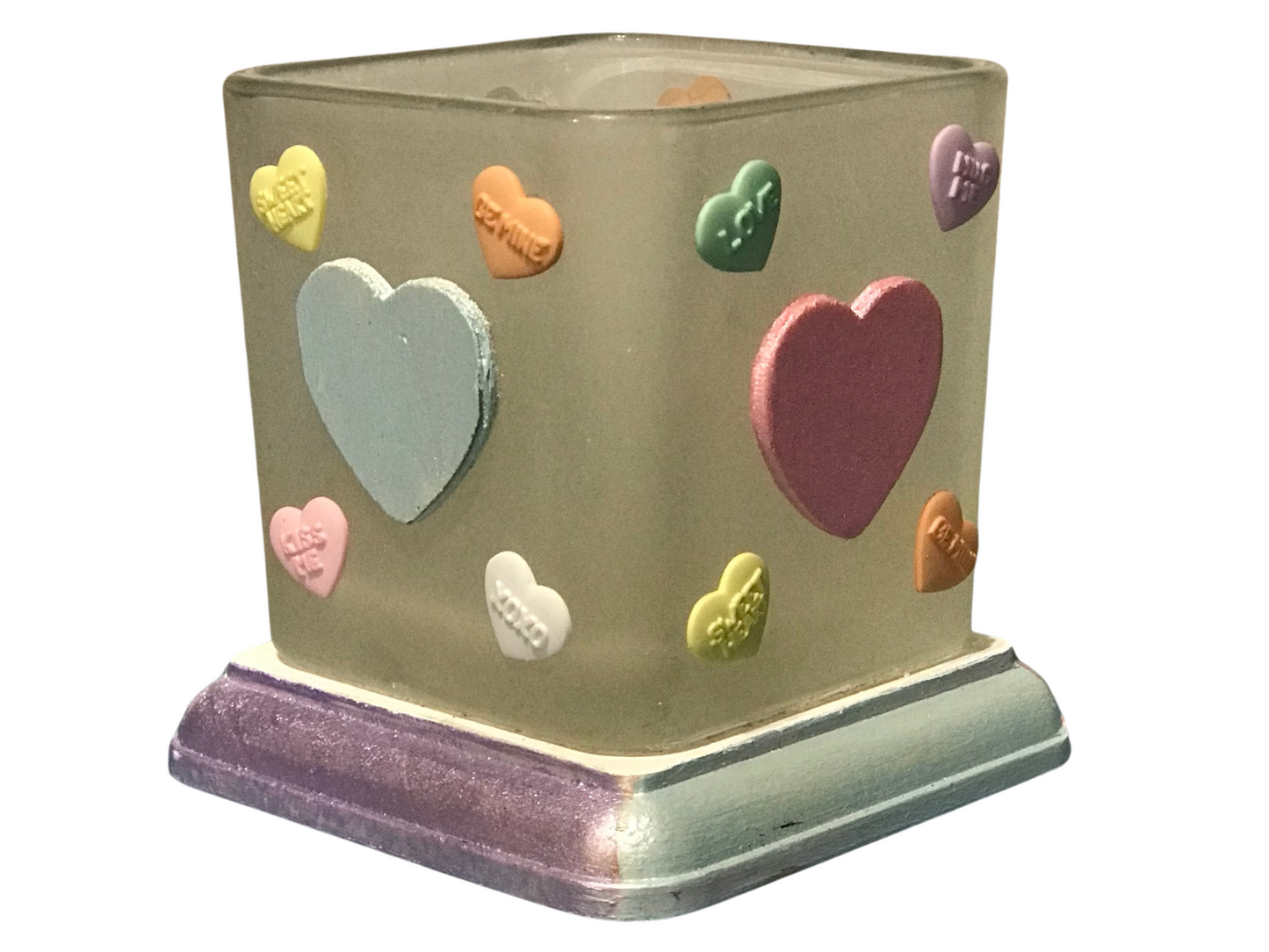 Valentine Conversation Heart Candle Holder