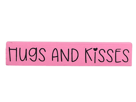 Hugs and Kisses Mini Stick Sign