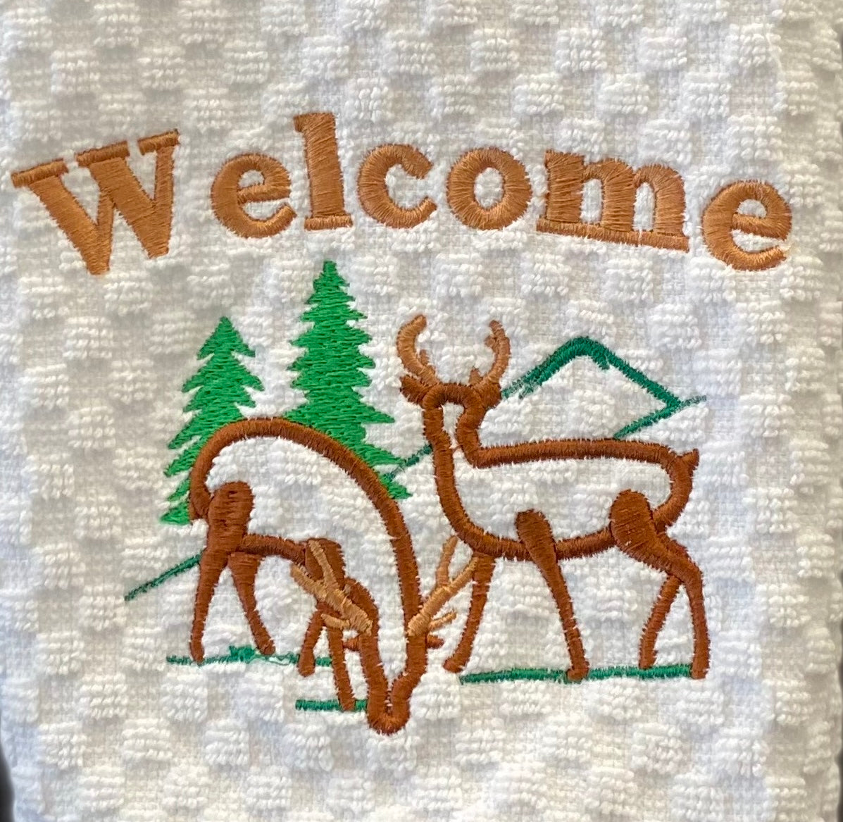 Welcome Deer Kitchen Towel