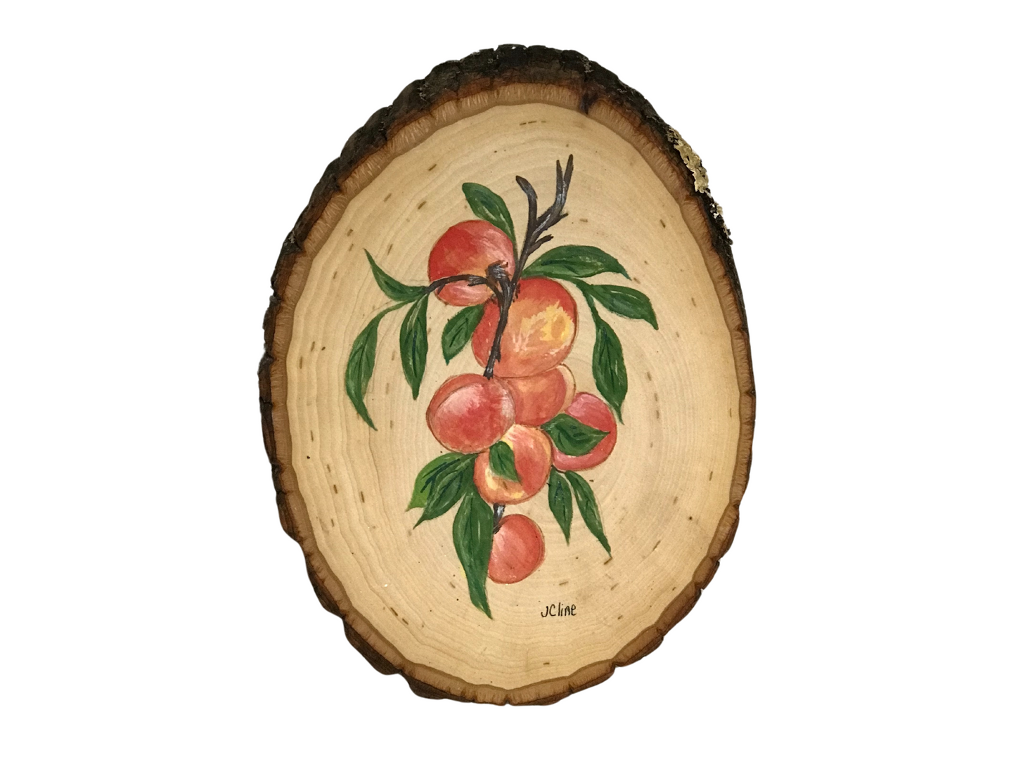 Wood Slice Painting of Fruit