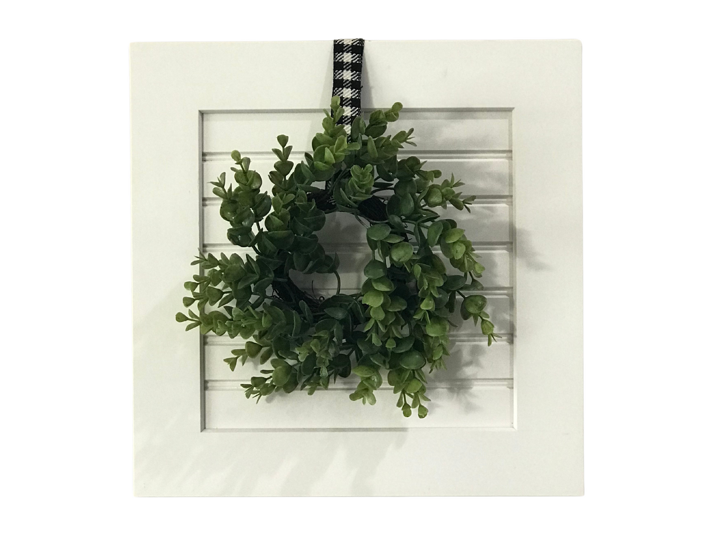 Farmhouse Shutter Wall Decor with Wreath