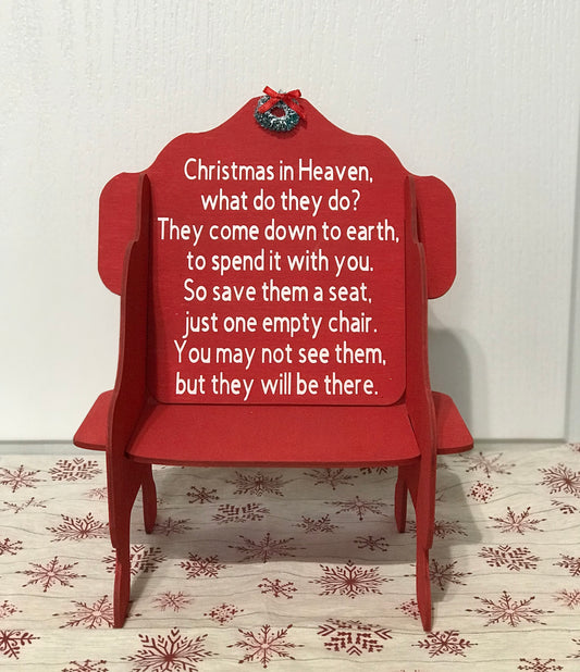 Christmas in Heaven Memorial Chair