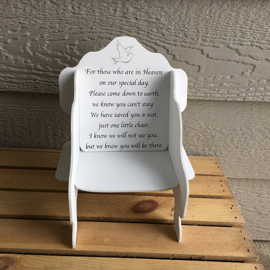 Wedding Heaven Memorial Chair